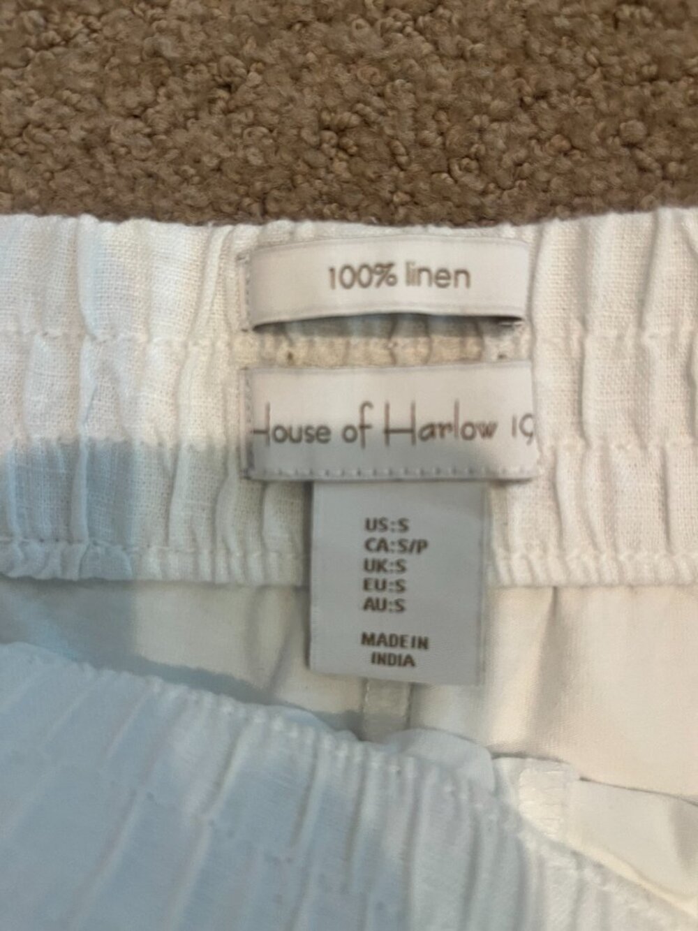 House of Harlow 1960 White Linen Tiered Mini Skirt S - Picture 2 of 3